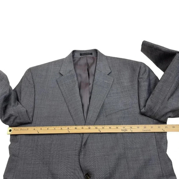 Chaps Men's 44L Suit Jacket Gray Wool 2 Button - Picture 11 of 13
